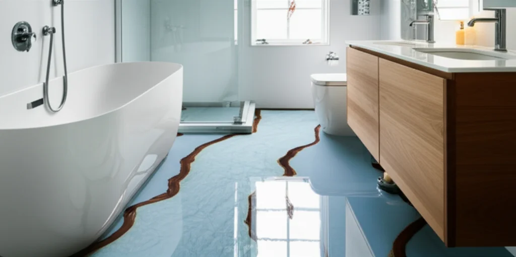 Sol Rivière Époxy pour Salle de Bain : Guide Complet Installation