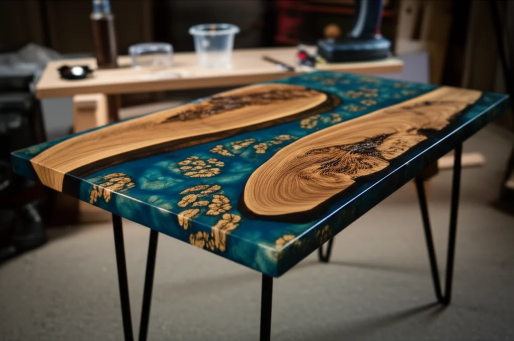 Table Basse en Résine Époxy : Tutoriel Complet pour Débutant