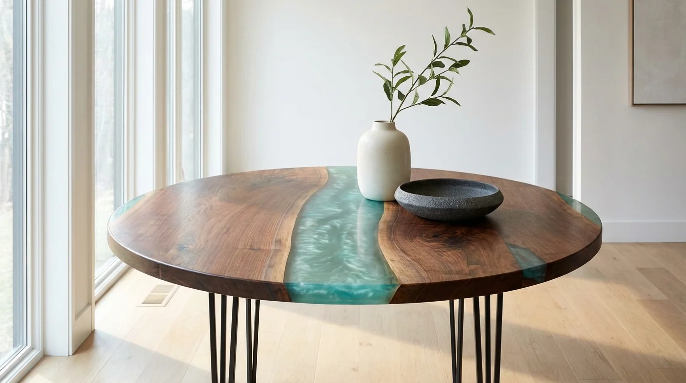 Table Rivière Ronde : Guide de Conception et Réalisation Étape par Étape